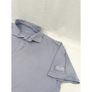Peter Millar Featherweight Performance Stripe Polo XL Twin Hills Golf Purple